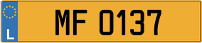 Trailer License Plate